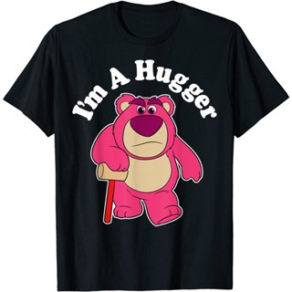 เสื้อยืดพิมพ์ลายเสื้อยืดเสื้อยืดลำลองเสื้อยืด พิมพ์ลาย Disney Pixar Toy Story Im A Hugger Lotso The Bear Portrait สําหร