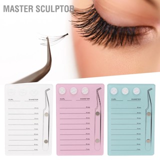 Master Sculptor False Eyelash Extension Pallet Placeable กาวถ้วยแหนบอะคริลิค Lash ถาด 7 ถึง 15 มม.ขนตาผู้ถือ