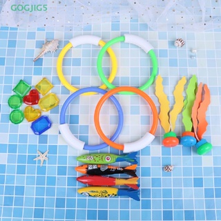 [GOGJIG5] 19pcs Swimming Pool Throwing Diving Toys Underwater Rings Diving Circle Set UOO