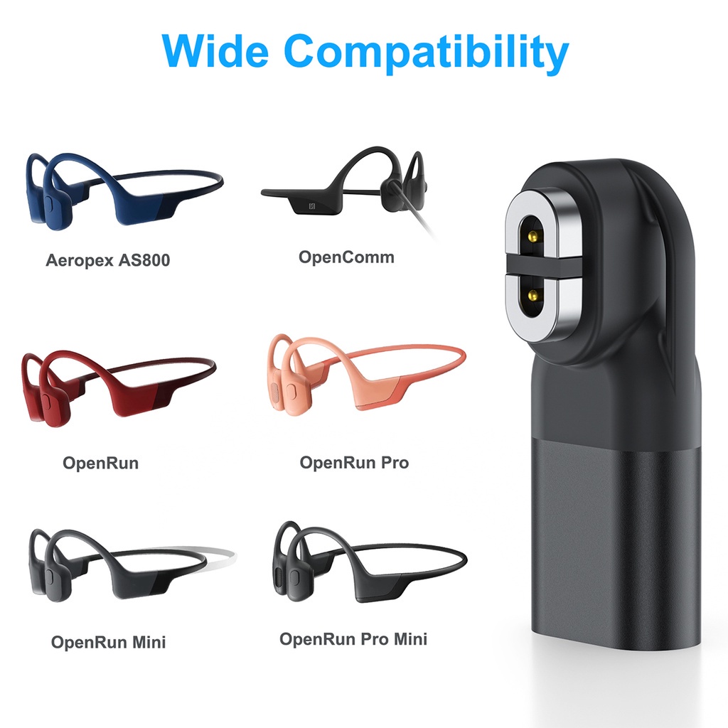 Fonken อะแดปเตอร์ชาร์จหูฟัง Type C แบบแม่เหล็ก สําหรับ AfterShokz/Aeropex AS800