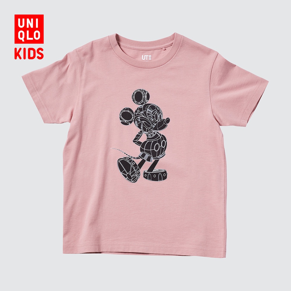 เสื้อยืดคู่รักแขนสั้นพิมพ์ลายการ์ตูน Uniqlo 448652