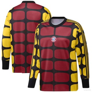 เสื้อกีฬาแขนยาว ลายทีมชาติฟุตบอล Bayern Munchen Icon Goalkeeper Jersey สไตล์เรโทร พลัสไซซ์ 2023