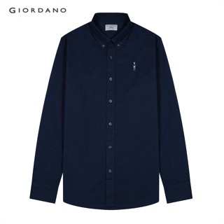 GIORDANO เสื้อเชิ้ตผู้ชายแขนยาว Mens Classic Man Shirts 01042043