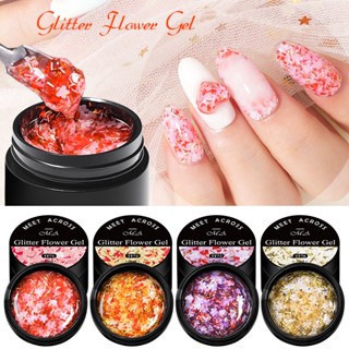 MEET ACROSS ดอกไม้ เล็บเจลสำเร็จรูป 7ml UV LED เล็บเจล กาวเล็บปลอม ทําเล็บ Nail Art