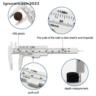 [flyingdaggers] เวอร์เนียคาลิปเปอร์วัดคิ้ว แบบพลาสติก สเกลคู่ ขนาดเล็ก 0-80 มม. แบบพกพา 1 ชิ้น [TH]