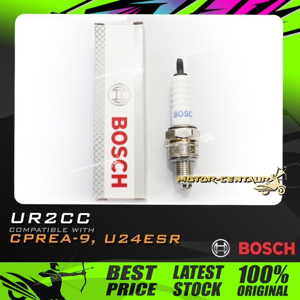 PALAM PENCUCUH BOSCH SPARK PLUG UR2CC (CPR9EA-9, U27EPR-9) สําหรับ NMAX, NVX, Y15, Y15ZR, Y16ZR, FZ1