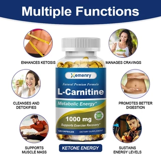 L-Carnitine Capsules 1000 มก. ลดน้ำหนัก เผาผลาญไขมัน สนับสนุนพลังงาน เพิ่มกล้ามเนื้อ เพิ่มการเผาผลาญ อาหารเสริมกีฬา