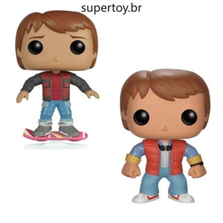 ฟิกเกอร์ Funko Pop 245 49 Back to The Future Marty McFly On Hoverboard ของเล่นสําหรับเด็ก