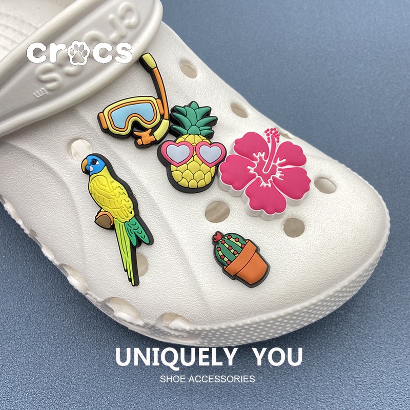 อุปกรณ์เสริม รูปดอกไม้ สําหรับตกแต่งรองเท้า Crocs