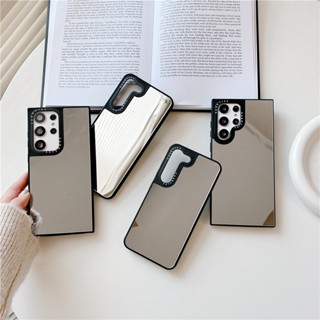 CASETIFY เคสโทรศัพท์มือถือ TPU กันกระแทก พร้อมกระจกสีพื้น สําหรับ Samsung Galaxy s23 Ultra s23 Plus s23+ S22 Ultra