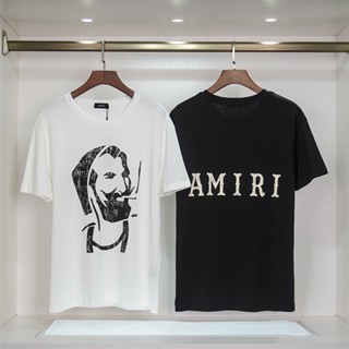 Amir * เสื้อแขนสั้น พิมพ์ลายโลโก้ แนวสตรีท อเมริกัน ลําลอง แฟชั่นเรโทร