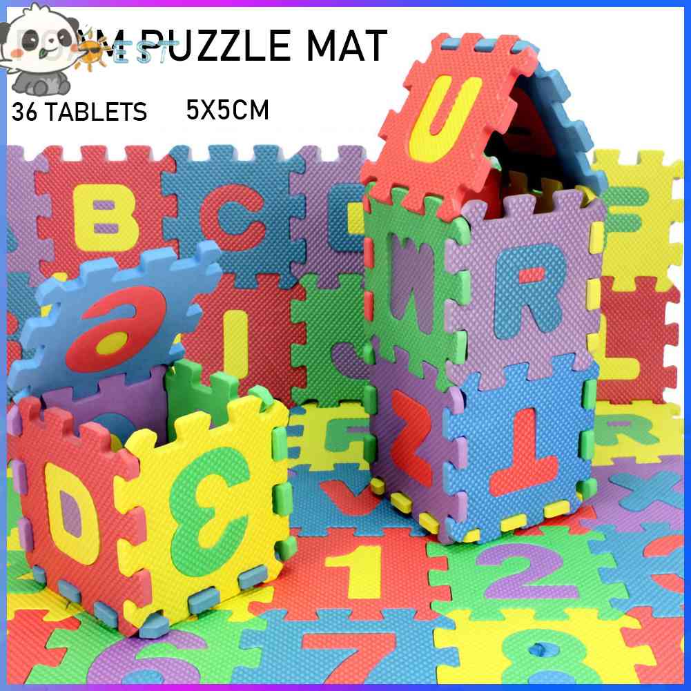 ❉THEBEST❉ 36pcs Kids Play Crawling Foam 3D Number Letter Puzzle Mat Educational Toys #AU