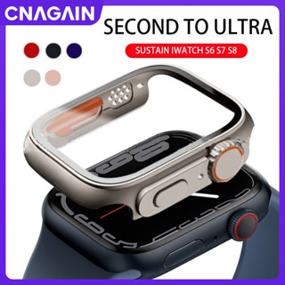 Cnagain เคสนาฬิกาข้อมือ PC แบบกระจก สําหรับ Apple Watch Case 40 มม. 41 มม. 45 มม. 44 มม. 49 มม. iWatch8 7 es 6 5 4