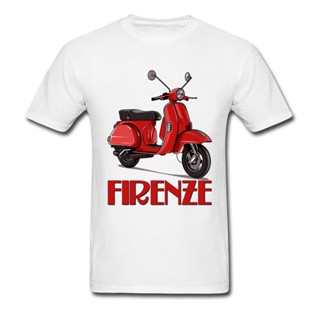 ขายเสื้อยืด ผ้าฝ้าย พิมพ์ลายกราฟฟิค Firenze Piaggio Vespa Motor Italy คุณภาพสูง สวมใส่สบาย สําหรับผู้ชาย（S-5XL）