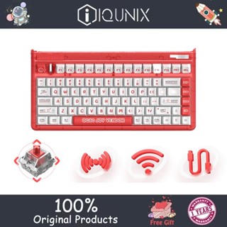 Iqunix OG80 คีย์บอร์ดเกมมิ่งไร้สาย ปลั๊กเสียบ