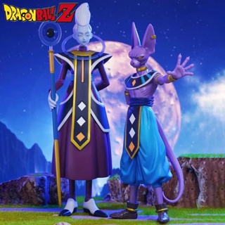 โมเดลตุ๊กตา Dragon Ball Whis Beerus Super God Of Destruction ของเล่นสําหรับเด็ก เก็บสะสม มี 2 ชิ้น