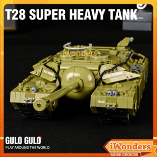 บล็อกตัวต่อถังน้ํามัน ลายเสือดาว T28 Heavy Tank Panzer VIII Maus Tank M1A2 2 Challenger II Type99 DF-17 M60 628010 ของเล่นเด็ก ของขวัญ