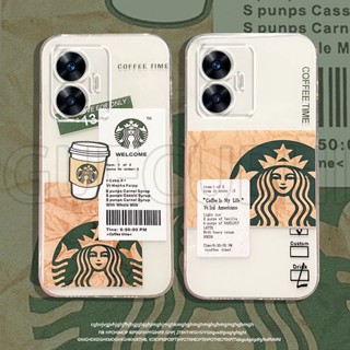 เคสโทรศัพท์มือถือ ซิลิโคนนิ่ม ใส ลายกาแฟ Star Bucks แฟชั่น สําหรับ Realme C55 NFC C55 NFC 2023