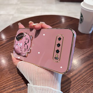 เคสโทรศัพท์มือถือ TPU นิ่ม ขอบตรง ลายแมวน่ารัก 3D สําหรับ Samsung S10 PLUS S10 S9 PLUS S9 S8 PLUS S8