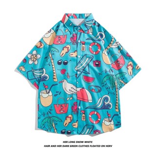 เสื้อฮาวาย เสื้อ hawaii ผู้ชาย เสื้อสงกรานต์ รุ่น 2115