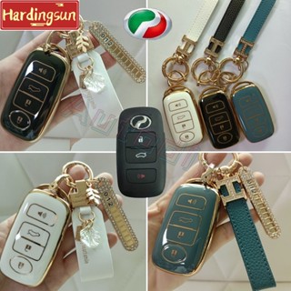 Hardingsun ใหม่ เคสกุญแจรีโมทรถยนต์ แบบโครเมี่ยม สําหรับ Perodua Myvi Ativa New Alza Sarung Kunci Kereta 2022 2022