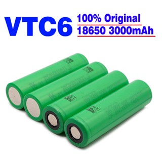 ถ่านชาร์จ 18650 VTC6 18650 3.7V 3000 mAh ไฟเต็ม สุดคุ้ม Lithium Ion 18650 ของใหม่ 1 ก้อน ถ่าน