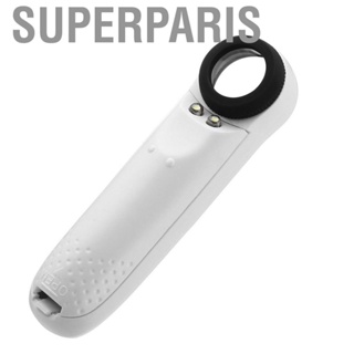 Superparis 40X Magnifying Glass with 2  Light for Inspect Maps Stamps Jewelry