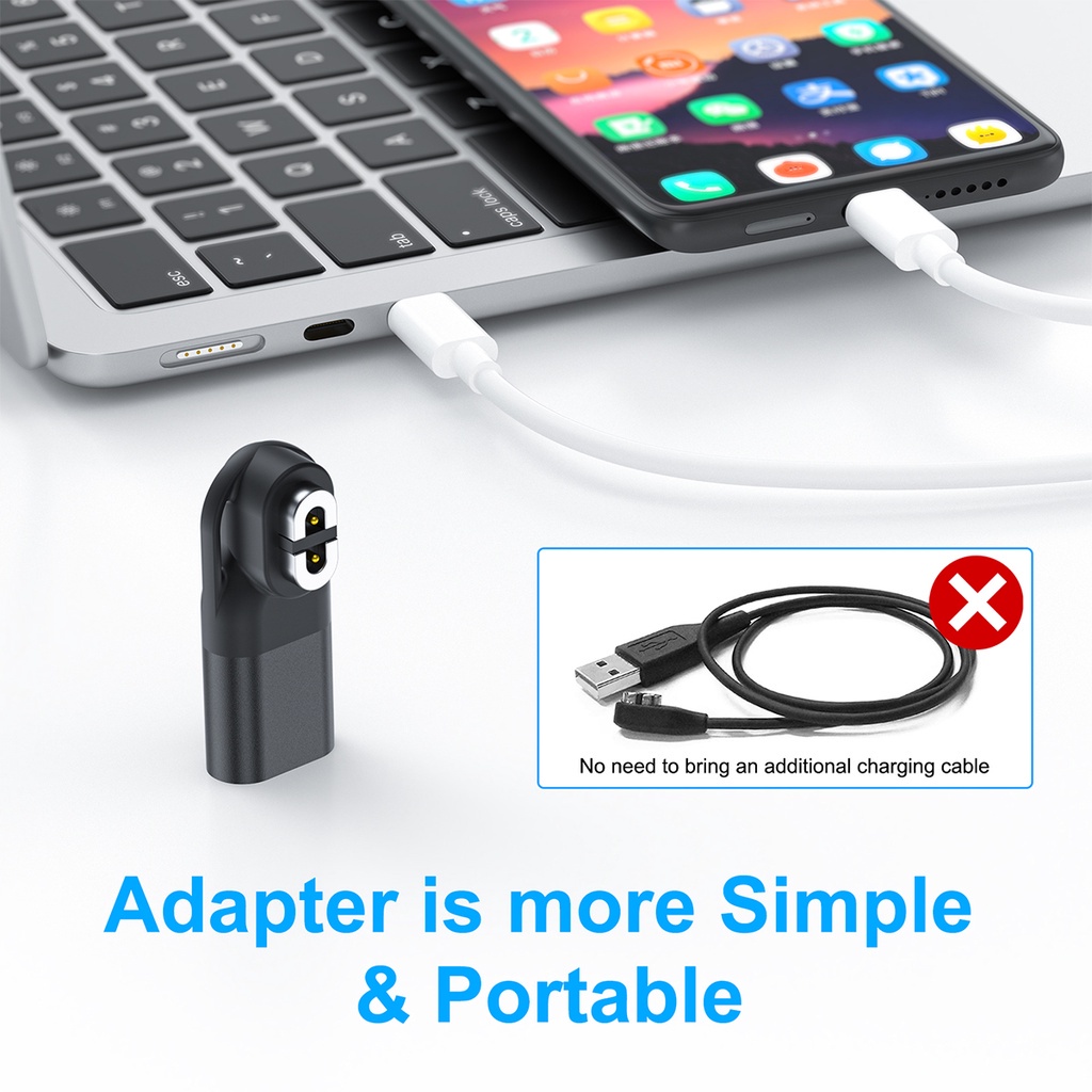 Fonken อะแดปเตอร์ชาร์จหูฟัง Type C แบบแม่เหล็ก สําหรับ AfterShokz/Aeropex AS800