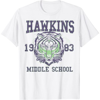 เสื้อยืด พิมพ์ลาย Netflix Stranger Things Hawkins Middle School 1983_03