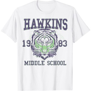 เสื้อยืด พิมพ์ลาย Netflix Stranger Things Hawkins Middle School 1983_03