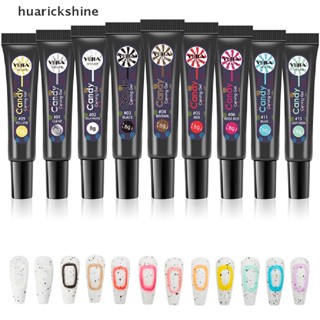 Huarickshine^^ เจลไลเนอร์ โปร่งแสง 5D สีมาการอง 8 กรัม สําหรับตกแต่งเล็บ 12 สี