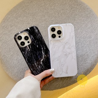 For เคสไอโฟน 14 Pro Max [Marble Hard] เคส Phone Case For iPhone 14 Pro Max Plus 13 12 Mini 11 For เคสไอโฟน11 Ins Korean Style Retro Classic Couple Shockproof Protective TPU Cover Shell