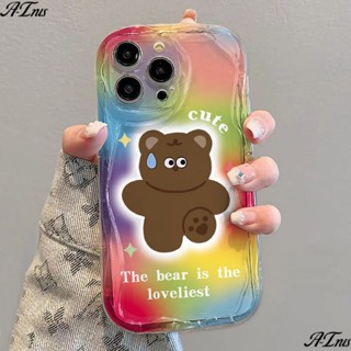 ✅เคสโทรศัพท์มือถือแบบนิ่ม ใส กันกระแทก ลายหมีบราวน์ สําหรับ iPhone 14 13promax 12 11 7 8p xs xr