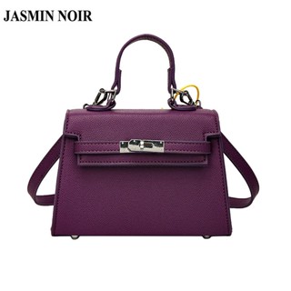 Jasmin NOIR กระเป๋าถือ กระเป๋าสะพายไหล่ หนัง PU มีตัวล็อค สไตล์นักธุรกิจ สําหรับสตรี