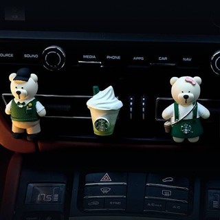 Car Decoration Coffee Bear Car Aromatherapy Perfume Air Conditioning Air Outlet Interior Ornament Car Interior Decoration All Products Car decoration