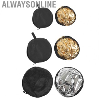 Alwaysonline 5 in 1 Photography Light Reflector Collapsible Lighting Round Reflector with Storage Bag for Live Broadcast Photo Studio