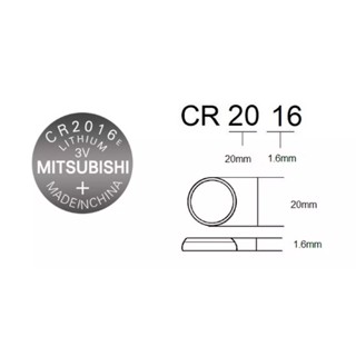 ถ่านกระดุม Mitsubishi CR2016, CR2025, CR2032 Lithium 3V ของแท้ ถ่าน