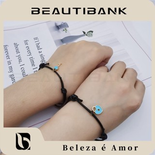 Beautibank สร้อยข้อมือคู่รัก กุญแจล็อก สร้อยข้อมือ