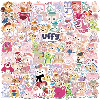 สติกเกอร์ PVC ลายการ์ตูน Duffy and Friends น่ารัก กันน้ํา สําหรับติดตกแต่ง 100 ชิ้น