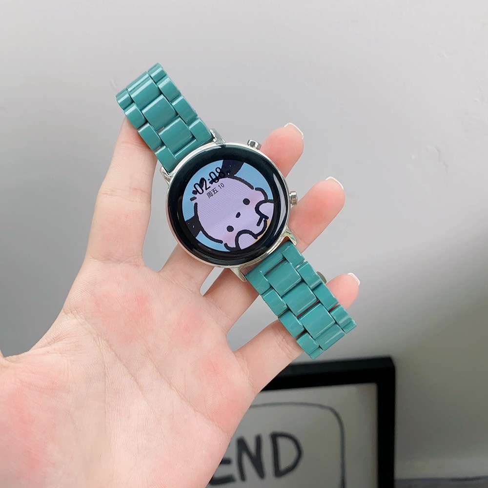 สายนาฬิกาข้อมือ พลาสติก เรซินใส สีอะคริลิค แฟชั่น สําหรับ realme Watch S Pro