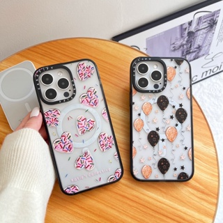 【Exquisite Love】casetify เคสโทรศัพท์มือถืออะคริลิค ดูดซับแม่เหล็ก คุณภาพสูง สําหรับ iPhone 14 Pro max 13 13 Pro max 11 Pro max 14 14Pro 12 12Pro 12 Pro max 13Pro