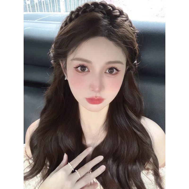 ใหม่ ที่คาดผมถัก ผมหยิก ขนาดใหญ่ วิกผมหยักศก รูปตัว U สําหรับผู้หญิง ผู้ชาย นักเรียน ธรรมชาติ ใช้ทุกวัน