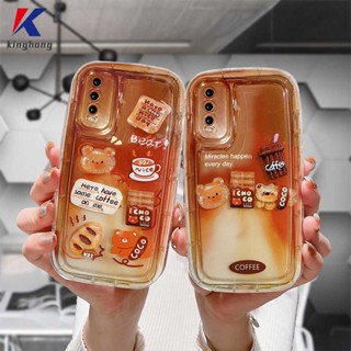 เคสมือถือซิลิโคน TPU VIVO Y16 Y22 Y22S Y02 Y12S Y35 Y12 Y20 Y15S Y15C Y21E Y21G Y91C Y21 2021 Y21A Y21T Y20S Y12i Y3S Y33T Y15A Y01 Y01A Y91 Y30i Y93 Y95 Y15 Y17 Y50 Y53S Y51 2020 Y51A Y10 Y33S Y1S Y11 Y31  TPU กันรอยเลนส์กล้อง ลายหมีกาแฟ สําหรับ เคส