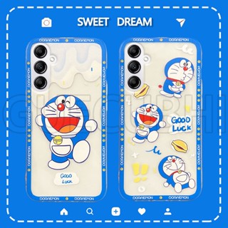 เคสโทรศัพท์มือถือ ซิลิโคนนิ่ม แบบใส ลายการ์ตูนโดราเอมอนน่ารัก สําหรับ Samsung Galaxy A54 A34 5G A14 A54 5G