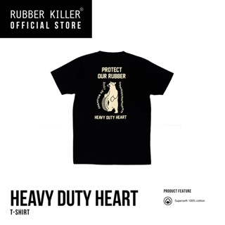 [S-5XL] HEAVY DUTY HEART - T-SHIRT (เสื้อยืดคอกลม)เสื้อยืดแขนสั้นสไตล์สตรีท