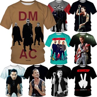 ใหม่ เสื้อยืดแขนสั้น คอกลม พิมพ์ลายนักร้อง Depeche Mode 3 มิติ สไตล์ฮิปฮอป พังก์ สตรีท แฟชั่นฤดูร้อน สําหรับผู้ชาย และผู้หญิง