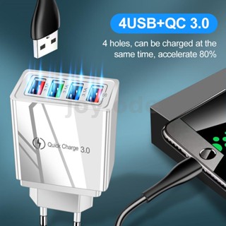 Uslion 3.1A 4 พอร์ต USB QC 3.0 เดินทาง ชาร์จเร็ว อะแดปเตอร์ติดผนัง EU สําหรับ iPhone 14 14 Plus 14 Pro Max สําหรับ iPad Pro