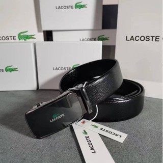 Lacostes_belt สายเข็มขัดหนัง หรูหรา พร้อมกล่อง สําหรับผู้ชาย 120 ซม.