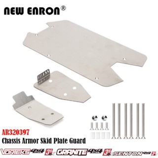 3 ชิ้น AR320397 สแตนเลสแชสซีเกราะสเก็ตบอร์ดยามสำหรับ Rc รถ Arrma 1/10 3S Senton อัพเกรดชิ้นส่วน