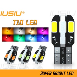 Iusiu หลอดไฟเลี้ยว Led T10 W5w Wy5w 5630 8smd 194 168 สําหรับติดป้ายทะเบียนรถยนต์ รถจักรยานยนต์